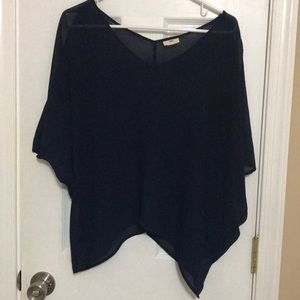 Tobi Size Medium Navy Blouse